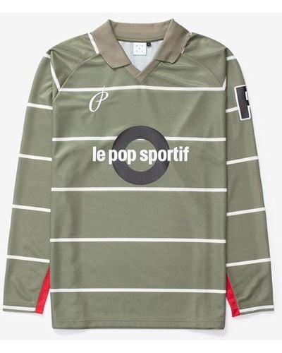 Pop Trading Co. Stripe Sportif Longsleeve T-shirt - Green