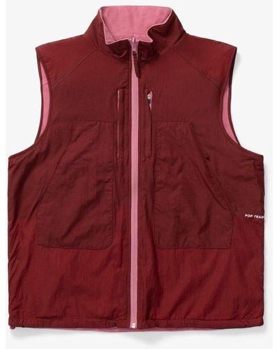Pop Trading Co. Reversible Safari Vest - Red