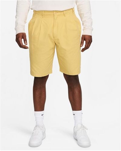 Nike Life Pleated Chino Shorts - Yellow