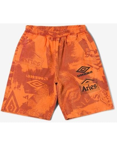 Aries Pro 64 Shorts X Umbro - Orange