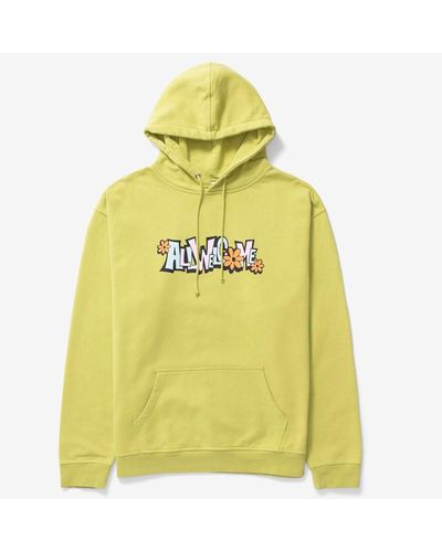 Good Morning Tapes All Welcome Flower Fleece Pullover Hood - Yellow
