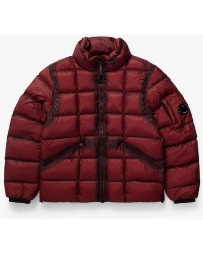 C.P. Company D.d.shell Concealable Hood Down Jacket - Red