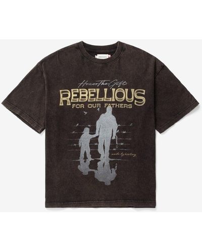 Honor The Gift Rebellious For Our Fathers Short Sleeve Tee - Black