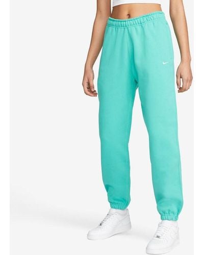 Nike Solo Swoosh Fleece Trousers - Blue