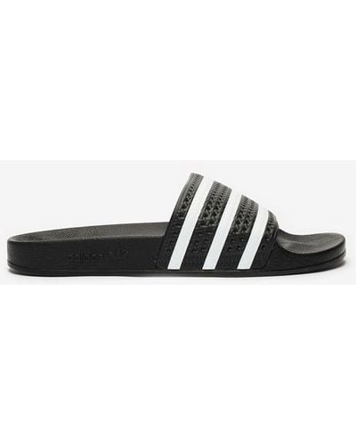 adidas Adilette Three-stripe Slides - Black