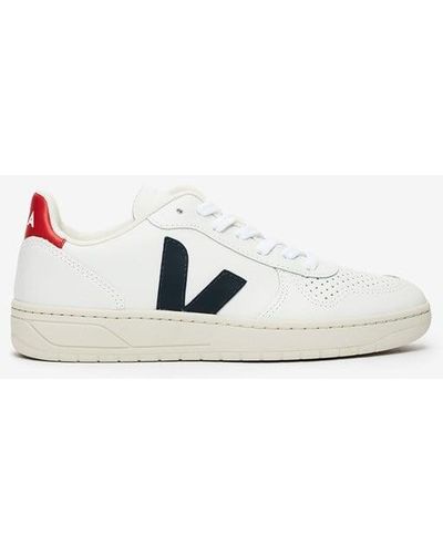 Veja V-10 Leather Sneakers - White