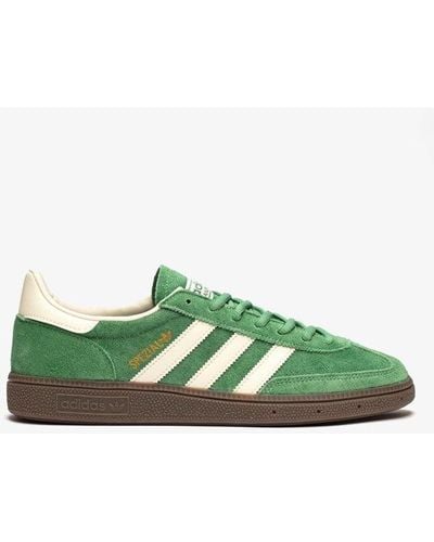 adidas Handball Spezial Brand-embellished Suede Low-top Sneakers - Green