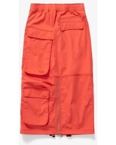 DIESEL O-mirt Cargo Skirt - Red