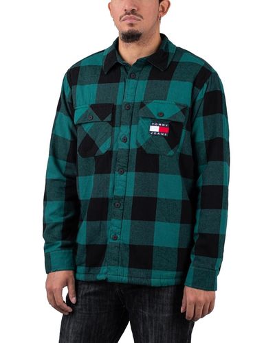 Tommy Hilfiger Sherpa Flannel Overshirt - Grün