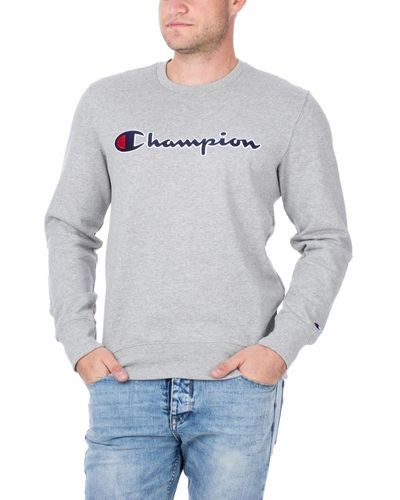 Champion Sweater Logo Crewneck - Grau