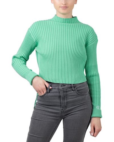 Calvin Klein Side Gathering Sweater - Grün