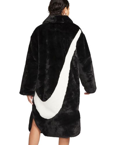 Nike Sportswear Faux Fur Parka - Schwarz