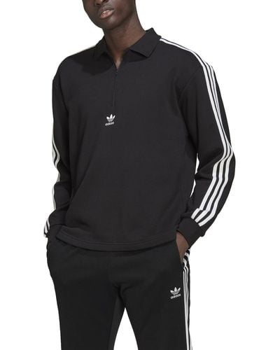 adidas Originals Adidas Adicolor 3-Streifen Long Sleeve Poloshirt - Schwarz