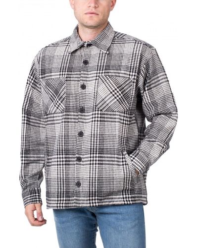 PEGADOR Flato Heavy Flannel Shirt - Grau