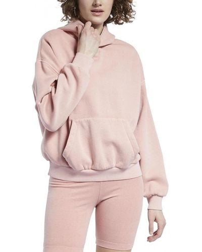 Reebok Classic s Natural Dye Fleece Hoodie - Pink