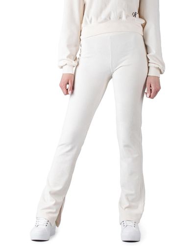 Calvin Klein Velvet Rib Skinny Pants - Weiß