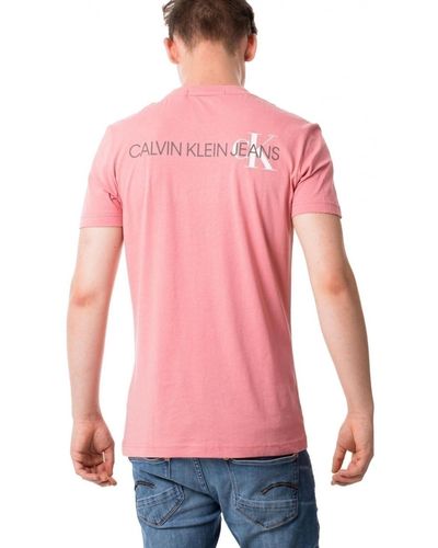 Calvin Klein Back Pop Logo Tee - Pink