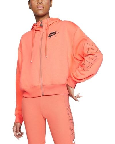 Nike Air Full Zip Fleece Hoodie - Orange