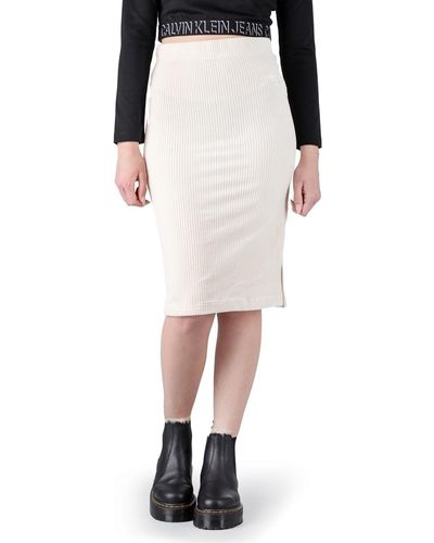 Calvin Klein Corduroy Knit Skirt - Weiß