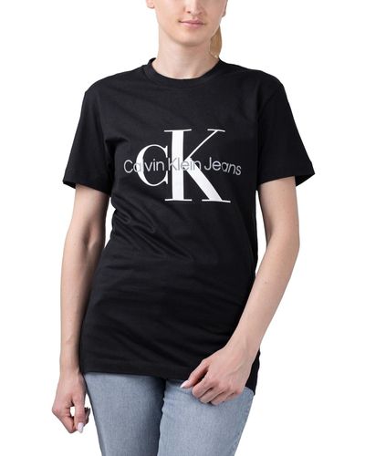 Calvin Klein Monogram Slim Tee - Schwarz