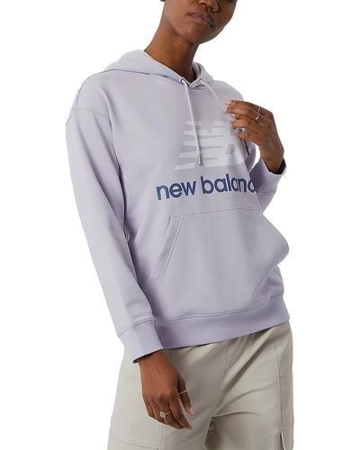 New Balance Essentials Stacked Logo Hoodie - Grau