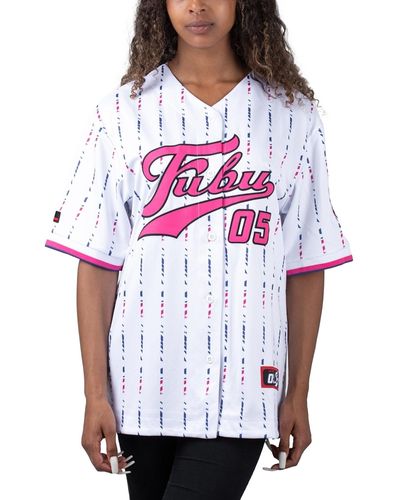 Fubu Varsity Pinstripe Baseball Jersey - Mehrfarbig