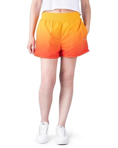 Calvin Klein Dip Dye Shorts - Orange