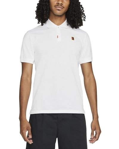 Nike Court Slim Fit Polo - Weiß