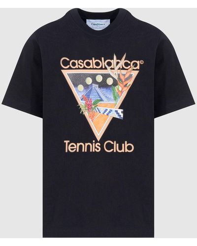 CASABLANCA Tennis Club Icon T-shirt - Black