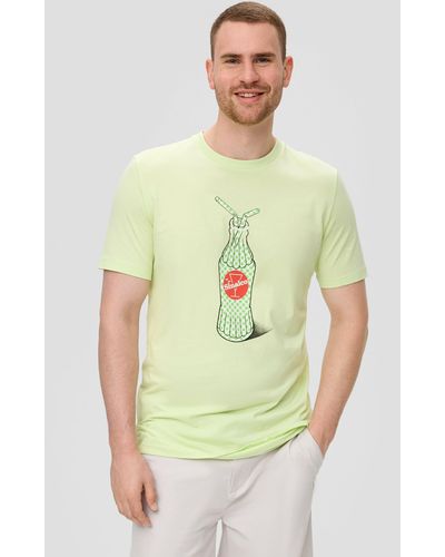 S.oliver T-Shirt aus Baumwoll-Jersey mit Sinalco®-Print - Grün