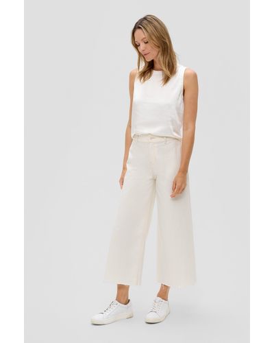 S.oliver Culotte Jeans Suri / Regular Fit / Mid Rise / Wide Leg - Weiß