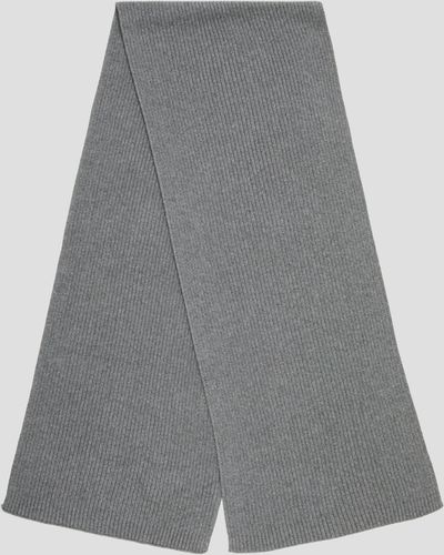 S.oliver Strickschal aus Baumwolle - Grau