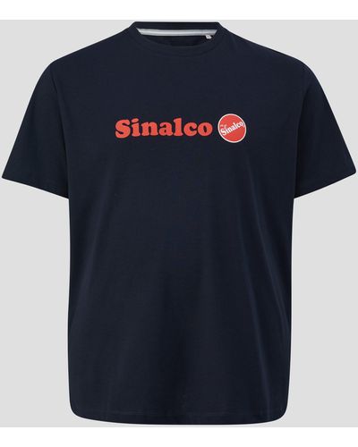 S.oliver Jersey-T-Shirt mit Sinalco®-Print - Blau