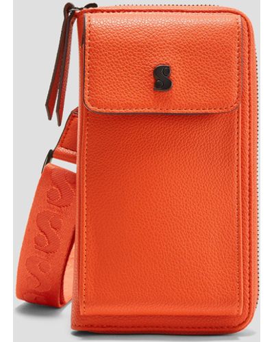 S.oliver Phone Bag in Leder-Optik - Orange