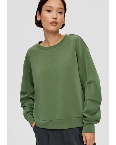 S.oliver Sweatshirt aus Scuba - Grün