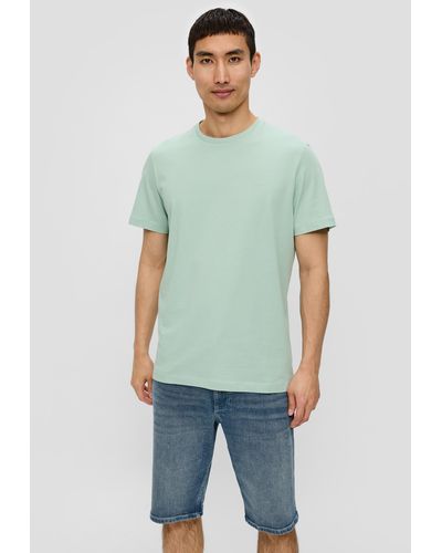 S.oliver T-Shirt mit kleinem Label-Print - Grün