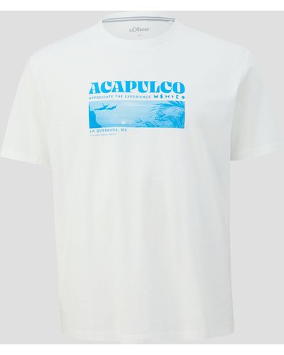 S.oliver T-Shirt mit Frontprint - Blau
