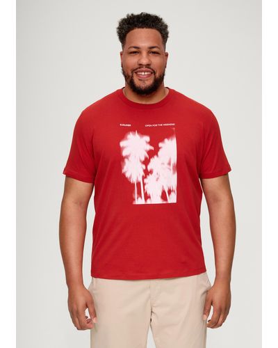 S.oliver T-Shirt mit Frontprint - Rot