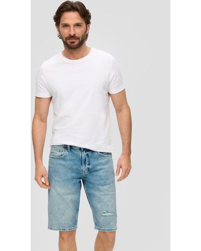 S.oliver Jeans-Shorts / Regular Fit / Mid Rise / Slim Leg - Blau