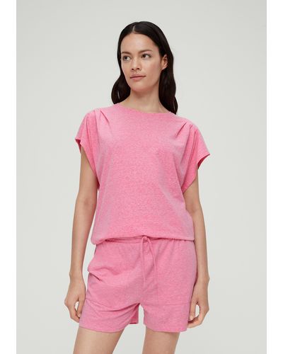 S.oliver T-Shirt mit Falten-Detail - Pink