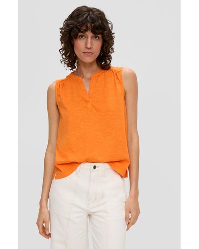 S.oliver T-Shirt mit Tunika-Ausschnitt - Orange
