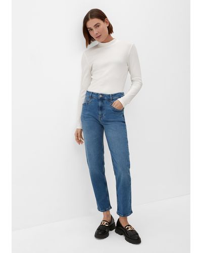 S.oliver Ankle-Jeans Franciz / Relaxed Fit / Mid Rise / Tapered Leg - Blau