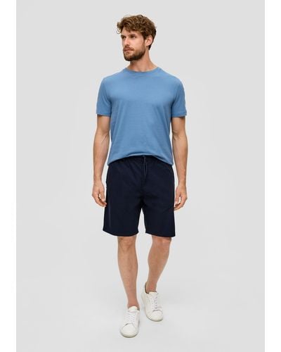 S.oliver Chino-Shorts im Relaxed Fit mit Elastikbund - Blau