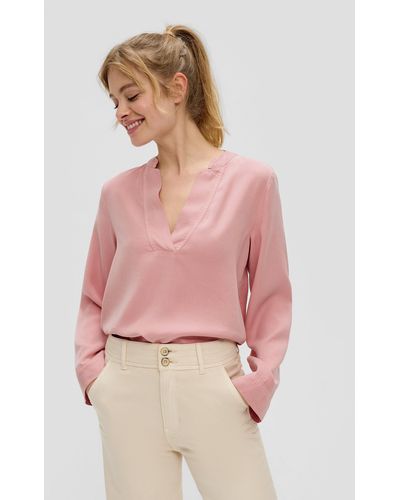 S.oliver Bluse aus Lyocell - Pink