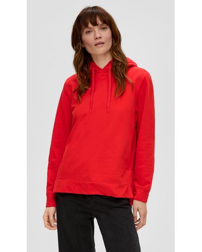 S.oliver Kapuzen-Sweatshirt aus Baumwollmix - Rot