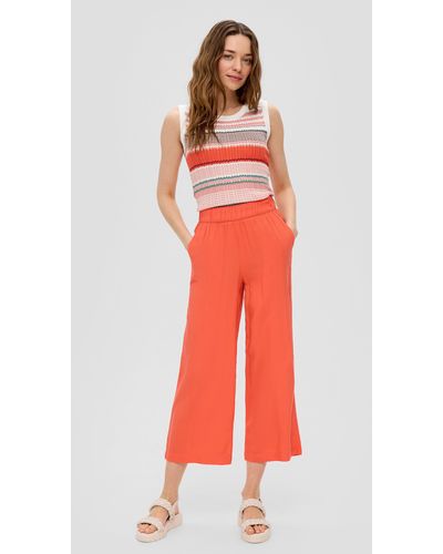 S.oliver Relaxed: Culotte aus Viskose - Rot
