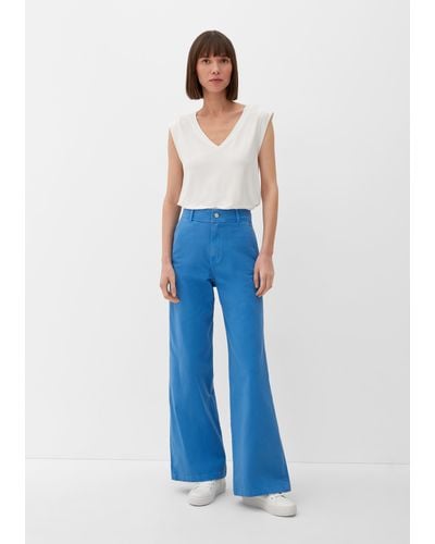 S.oliver Jeans Suri / Regular Fit / High Rise / Wide Leg - Blau