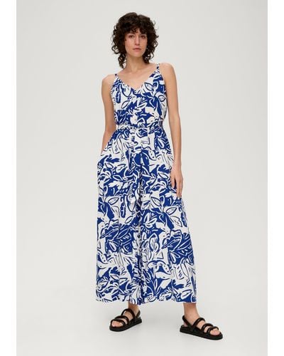 S.oliver Overall mit All-over-Print - Blau