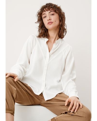 S.oliver Bluse mit feiner Nahtgestaltung - Weiß