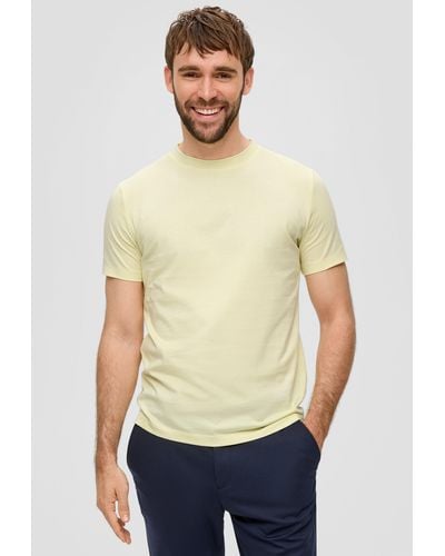 S.oliver Jerseyshirt im Slim Fit - Gelb